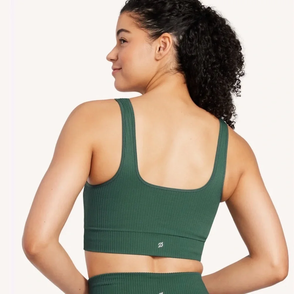 Peloton Womens Seamless Square Neck Bra Green Size XL/XXL